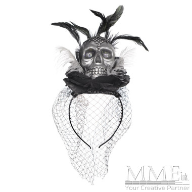 Skull Veil Party Headband